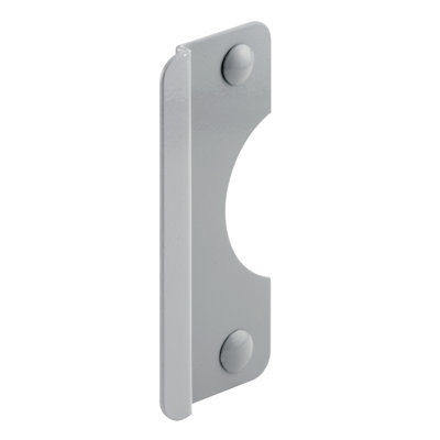 Plaque de protection en acier pour portes pivotantes, couvercle de 6 po avec décalage de 5/16 po, gris, ensemble de 1
