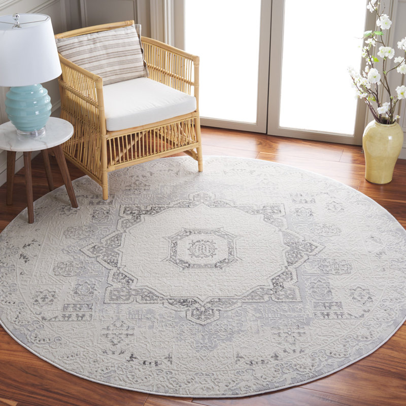 Devona Performance Oriental Rug, Round 6'7"