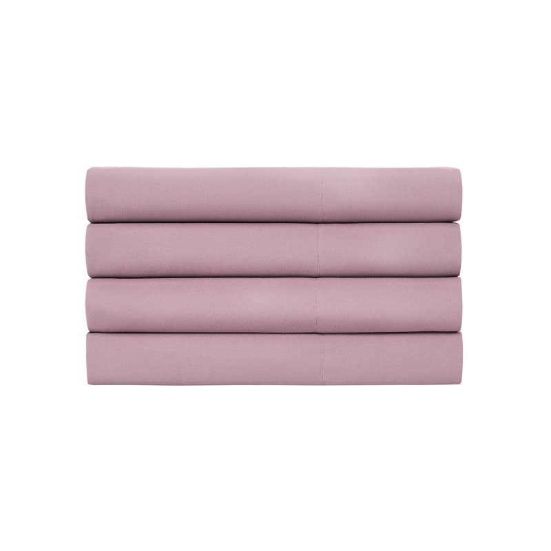 Ensemble de 4 taies d'oreiller Southshore Fine Linens Vilano Springs Lavande, format Queen/Standard, en microfibre doublement brossée ultra douce de 110 g/m², 51 x 76 cm
