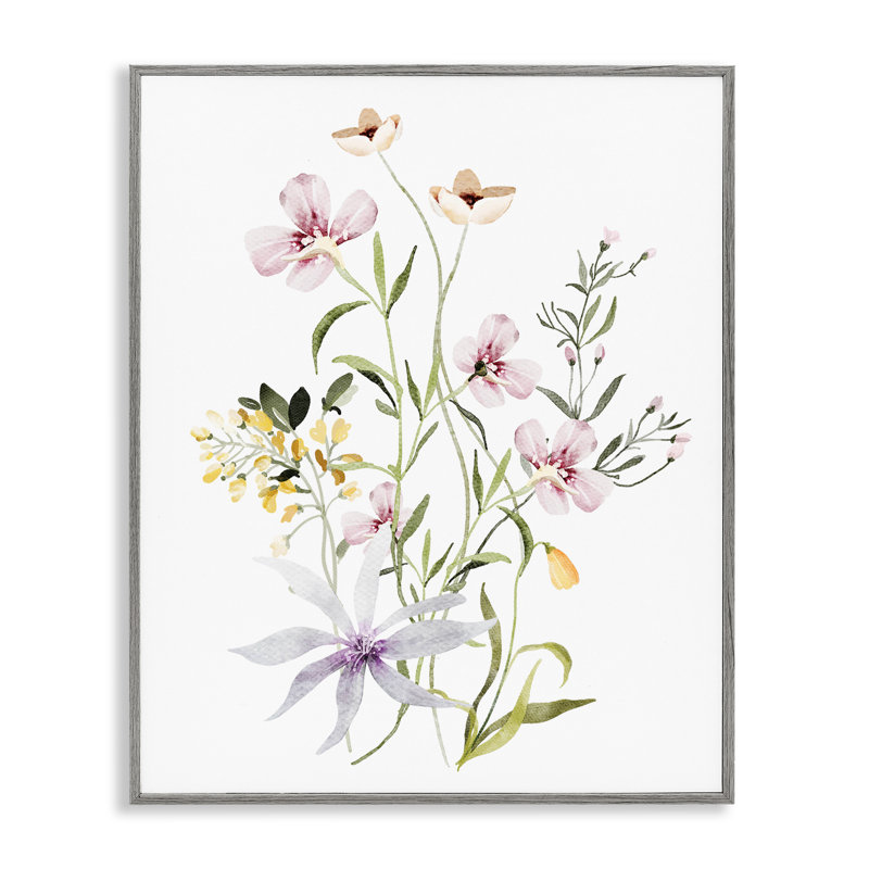 Ensemble de giclée encadrée florale, feuilleté et doublé, Estampe numérique Farmhouse, H 30 po x l 24 po