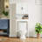 White Freestanding Over Toilet Space Saving Organizer Rack, Double Door Open Shelf Storage Unit