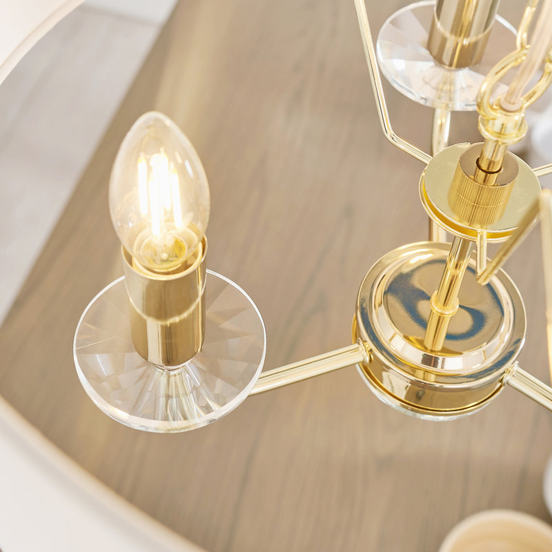Basilia 3 - Light Drum Chandelier, Brass