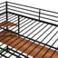 Lit mezzanine double en métal avec bureau et tablette-6435010