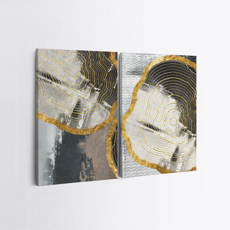 Elegant Decorative Canvas Paintings (2 Pieces), 19.7 x 27.6 inches Each | 100% Canvas with 100% Wooden Frames | Stunning Wall Art for Living Room & Bedroom, Perfect for Home Décor & Gift Ideas