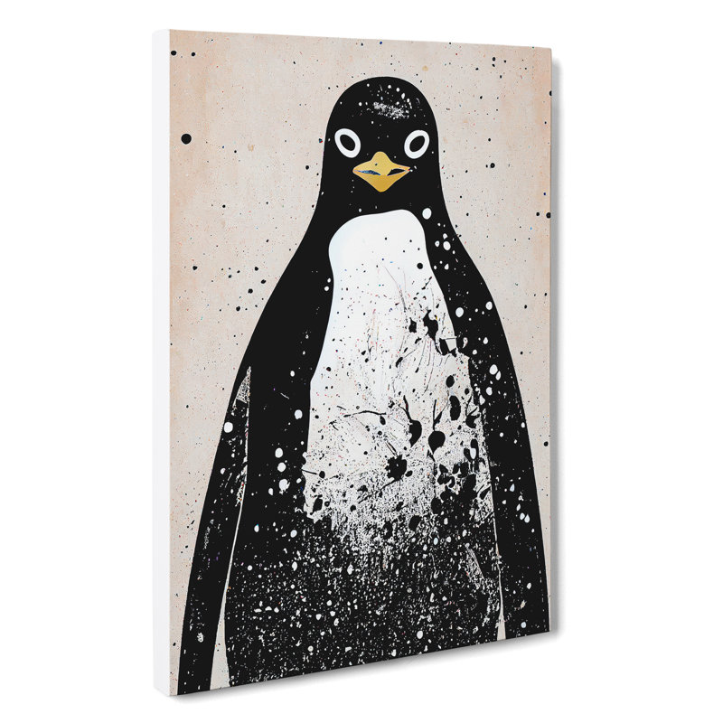 Penguin Graffiti No.5 - Wrapped Canvas, 60cm H x 40cm W x 3cm D