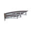 Auvent d'entrée de porte 79 po x 34 po avec supports en alliage d'aluminium et polycarbonate capacité de charge de neige en béton brun 0,137 po