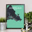 Honolulu City Map - No Frame Print-1859929165