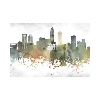 " Charlotte Skyline " by WallDecorAddict