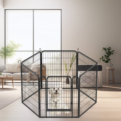 Panel Iron Exercise Pen With Door