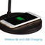 Lampe de bureau à DEL OttLite Shine avec chargement sans fil Qi et port de charge USB 2,1 A, noir