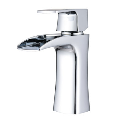 Robinet mitigeur monocommande avec jet cascade pour salle de bain, idéal pour bar et lavabo - Laiton massif, réglage facile du débit, convient aux meubles-lavabos et VR, débit d'eau précis, résistant à la corrosion