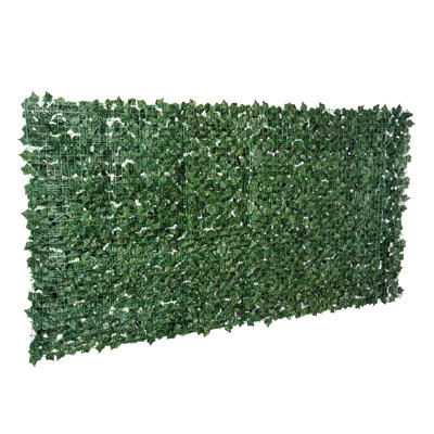 Privacy Artificial Leaf Hedge Screen Privacy Fence, Dark Green, 3M x 1.5M