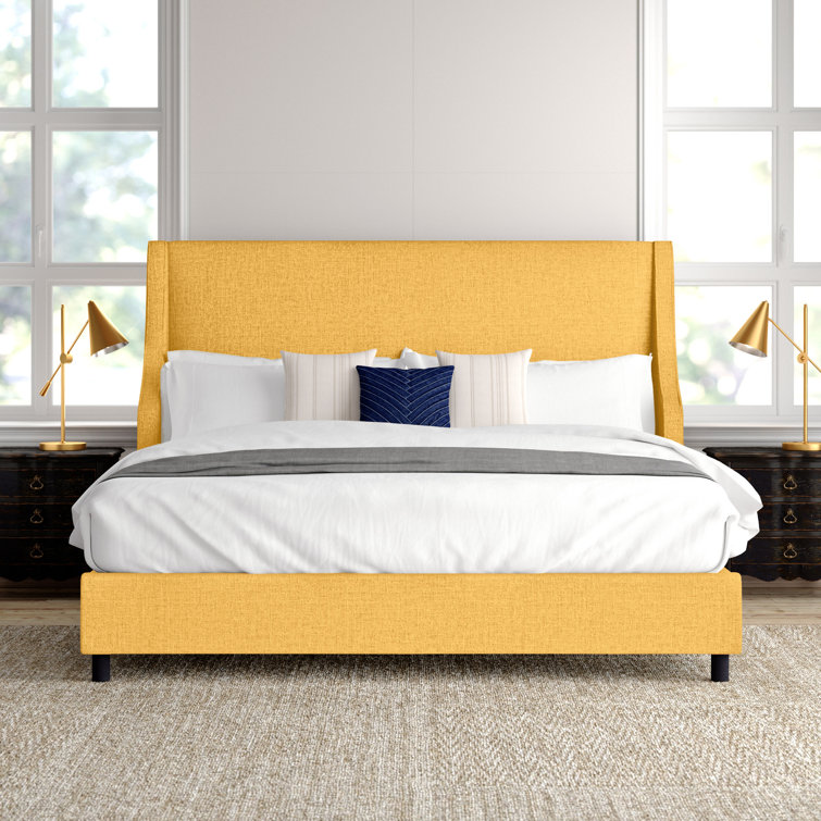 Bernadine Upholstered Wingback Bed
