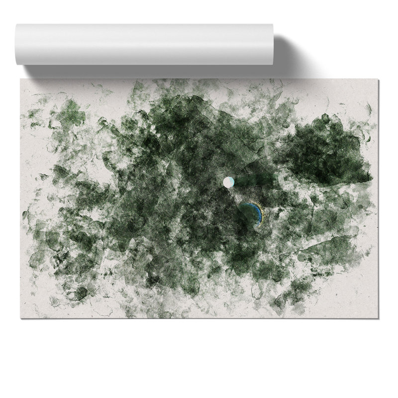 On the Golf Course Watercolour - Frameless Print, 30cm H x 42cm W x 0.1cm D