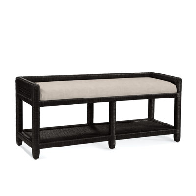 Glinda Wicker Shelves Storage Bench by Birch Lane
