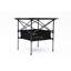 Table d'extérieur pliante noire avec sac de transport - aluminium, 27,56 po x 27,5 po