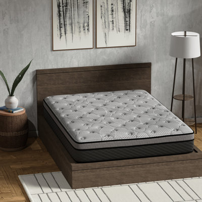 Matelas pleine grandeur de taille moyenne de 12 pouces avec des ressorts ensachés individuellement et de multiples couches de mousse adaptative pour le soulagement, une excellente isolation des mouvements, un support sur les bords, une fabrication respirante, noir