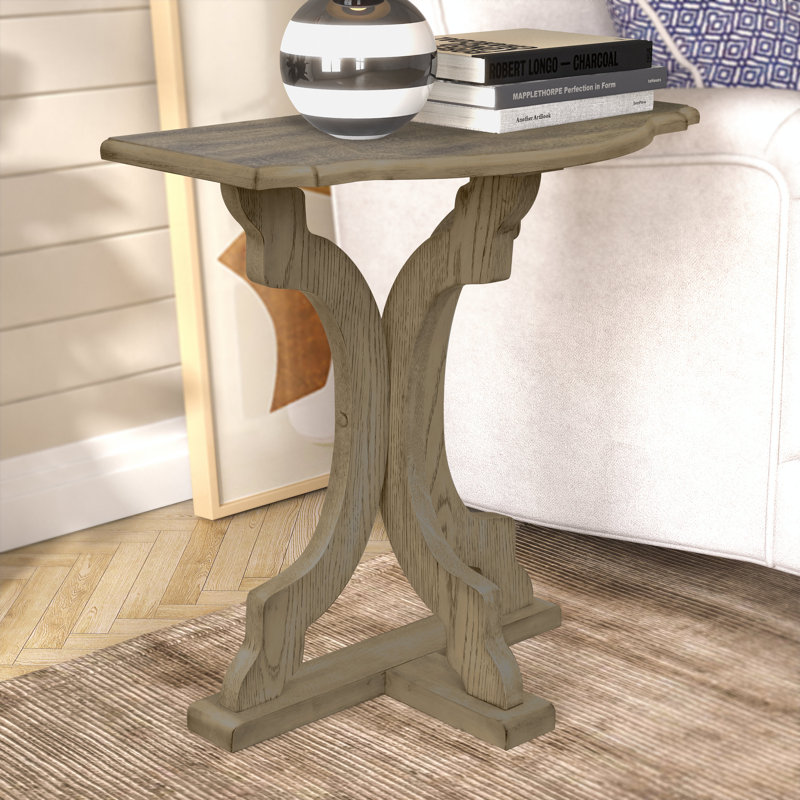 Vesely Saylor 22.8" Solid Wood End Table, Antique Oak