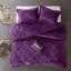 Édredon en velours de luxe pour lit simple / simple TG, en mauve, avec édredon, taies décoratives et coussins décoratifs
