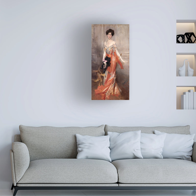 Art sur toile, Marcus Jules Portrait of Elizabeth Wharton Drexel, H 10 po x l 19 po