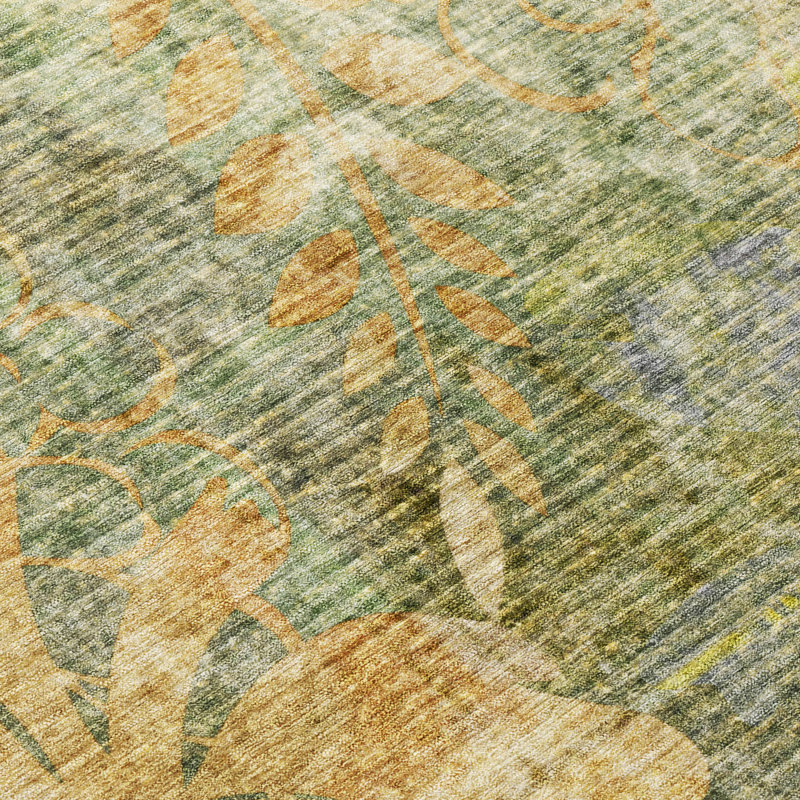 Machine Washable Indoor/Outdoor Lafferty ACN2223 Floral Rug, Rectangle 2'6" x 3'10"
