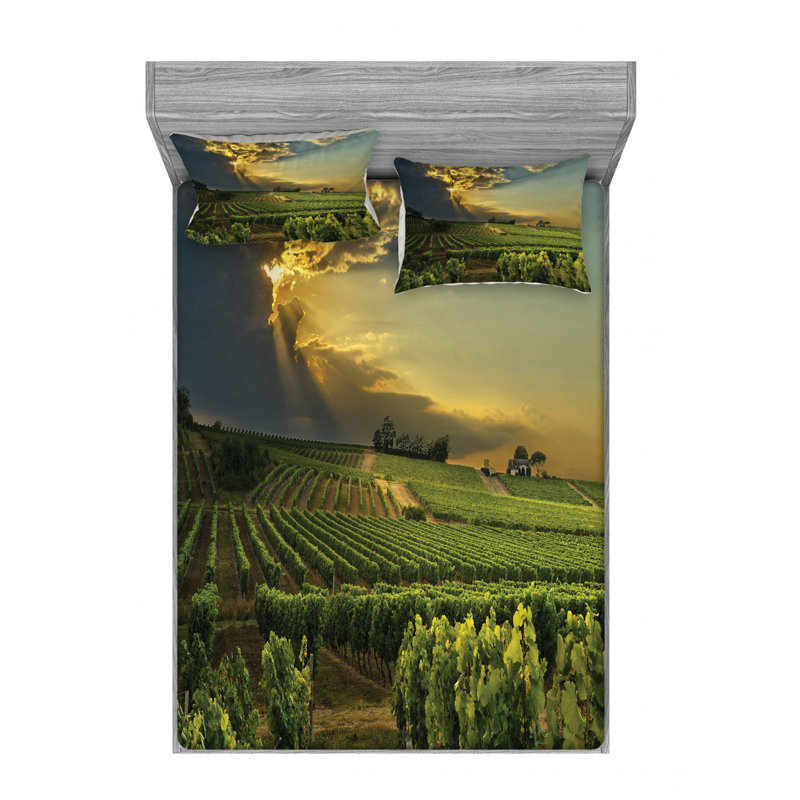 Microfiber Sheet Set, Full Sheet Set with Fitted Sheet