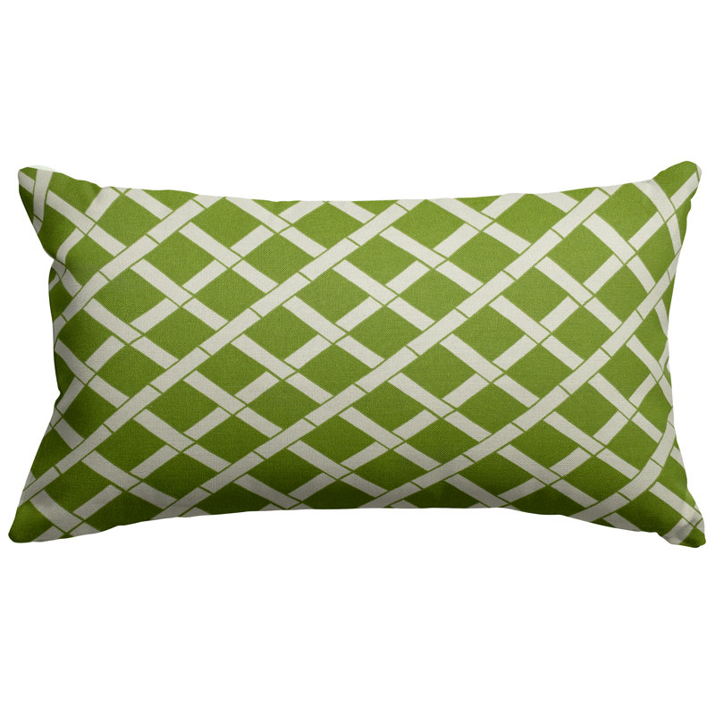 Housse et insert de coussin rectangulaire d'extérieur en bambou, sauge