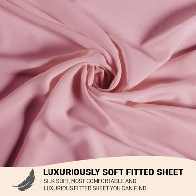 My Home Store Lilynn  Microfiber Fitted Sheet Extra Deep Pocket 40 cm All-Around Elastic