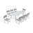 EXPANDABLE DINING TABLE WITH FOLDING CHAIRS