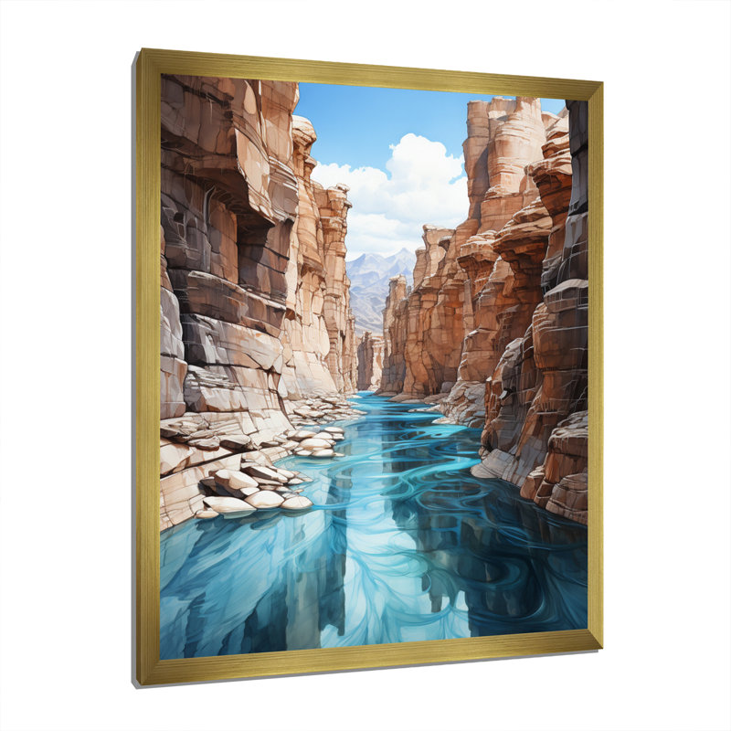 Beiro Canyon Endless Journey 8 - impression, H 44 po x l 34 po x P 1,5 po, Encadrement doré