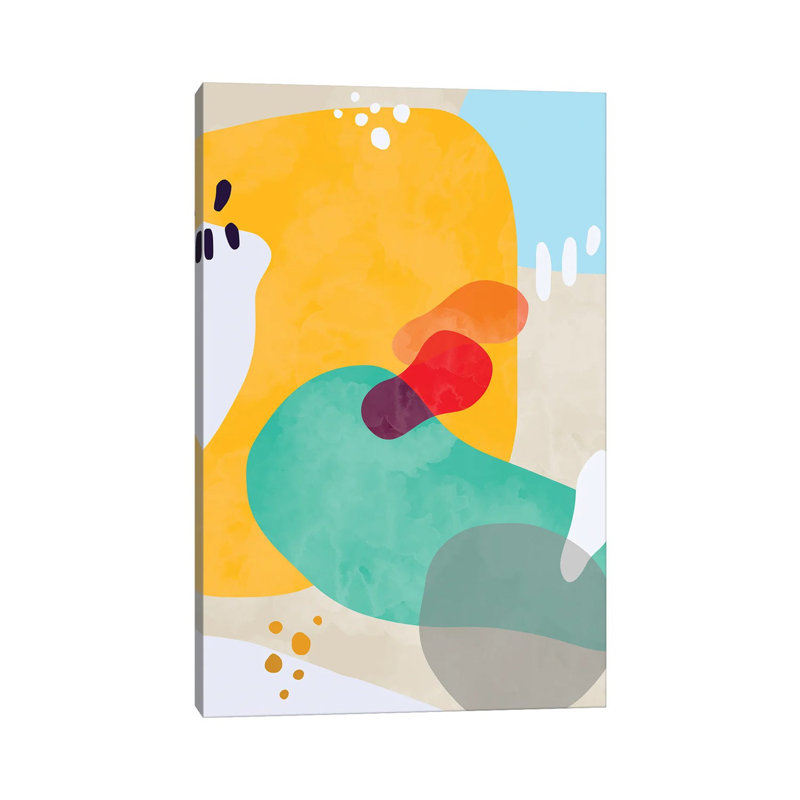 Organic Modern Bold Shapes - Wrapped Canvas Painting - Wrapped Canvas Painting, 152.5 cm H x 101.5 cm W
