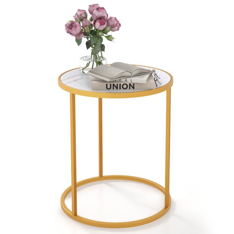 Tehani 50 cm W Steel Bedside Table