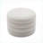 Ottoman Round Storage Footstool with Wooden Shelving | Bedroom Makeup Stool | Ivory Velvet-123499663
