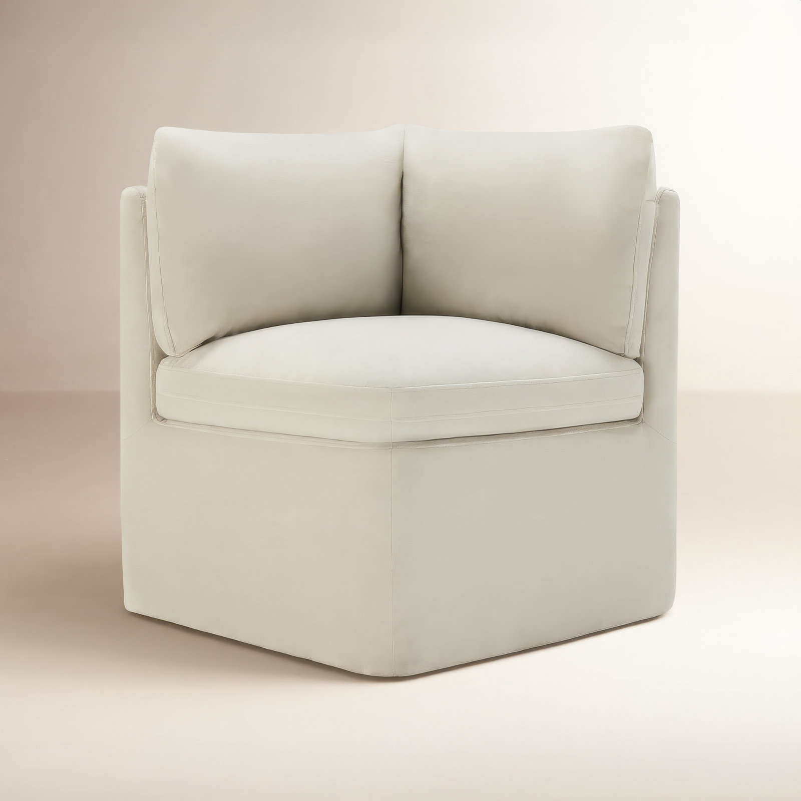 Alayaa Linen Dining Armchair, Bella White Performance Velvet