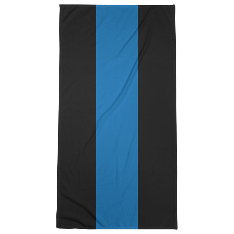 Lightweight Bath Towel, Black/Blue
