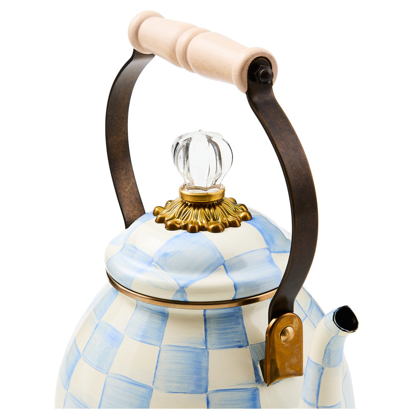 Sky Check Tea Kettle, 2 quarts
