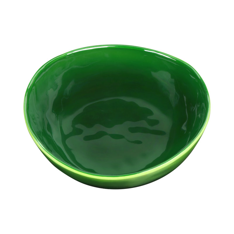 Maya 6" Melamine Irregular Round Bowl, Green