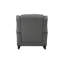 Chaise berçante grise avec accoudoirs évasés