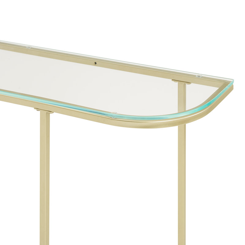Iberia 112cm Glass Top Console Table