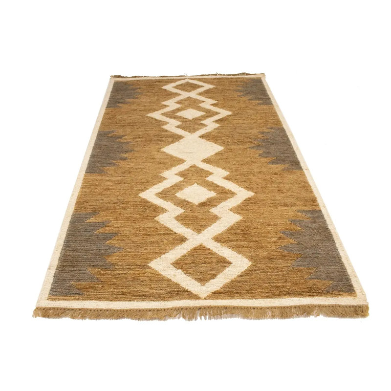 Tapis tressé moderne en jute Sumak 5X8