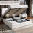 Hydraulic Lift Up Storage Velvet Upholstered Platform Bed-115143021-115143022