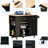 Kitchen Island With Electrical Socket & Foldable Leaf. Black. Wine Holder, Side Storage. Easy To Use And Clean Power Storage Leaf, Stand Cabinet - Black-723387233