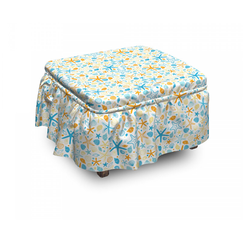Box Cushion Ottoman Slipcover