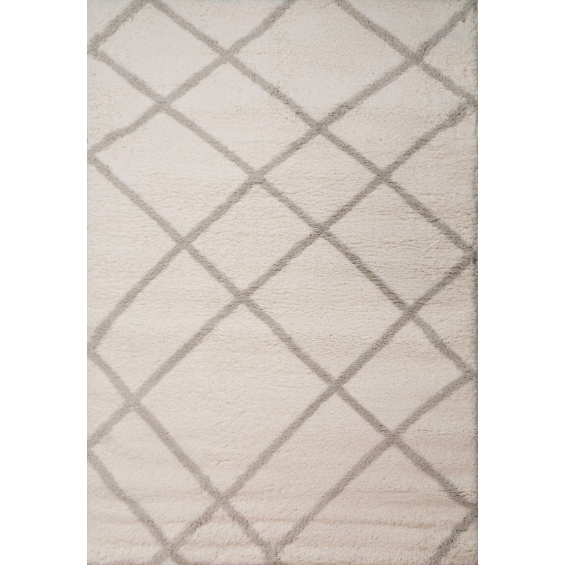 Evas 19594-190 IVORY/GREY, Rectangle 6'7" x 9'