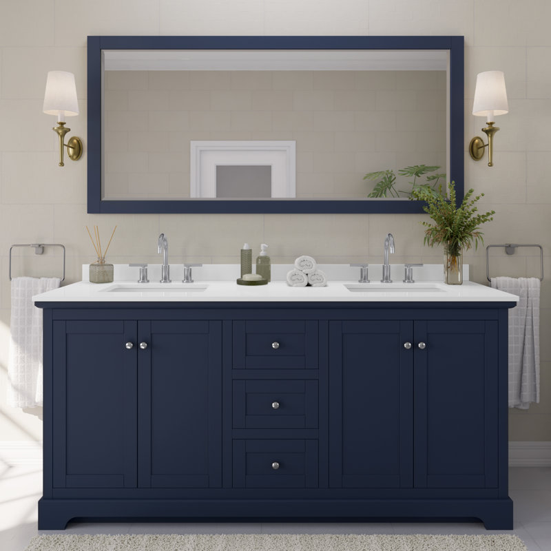 Avery Double Bathroom Vanity with Quartz Top, Matte Black, Dark Gray 1, Giotto Quartz 