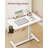 Adjustable Height Overbed Table With Wheels, Mobile Standing Computer Desk with storage-1236232948