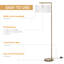 Naida Floor Lamp with Linen Lampshade Round Base for Living Room Bedroom