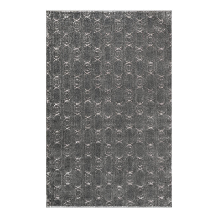 Latitude Run® Column Nikica Rug Gray and Silver