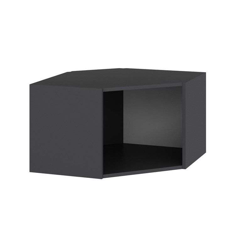 Wesa Modern Wall Cabinet, Anthracite Color, 29.1 x 17.7 x 29.1 inches | 100% Melamine Coated Particle Board, Thickness: 0.7 inches | Stylish Geometric Design, Perfect for Organizing Home or Office Spaces