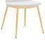 Chaises de salle à manger confortables en velours, style moderne avec pieds en métal doré pour la maison